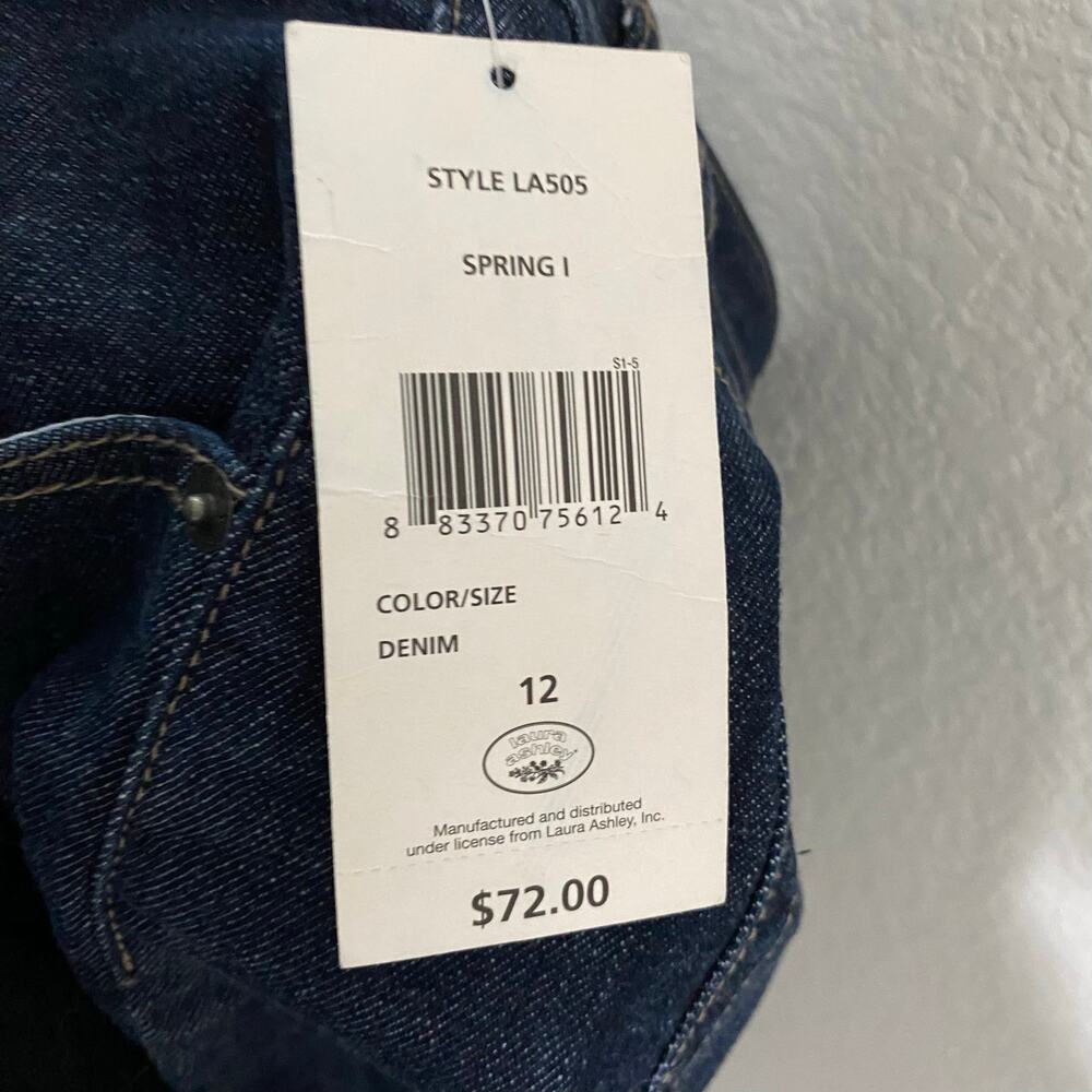 Laura Ashley Womens Straight Leg Dark Wash Jeans Size 12 NWT Classic Denim - Picture 4 of 9